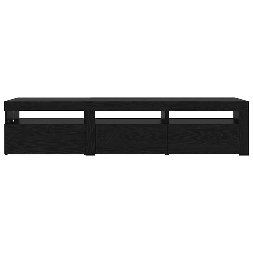 TV-Schränk 2 pcs Schwarz Eichen-Optik 180 x 35 x 40 cm