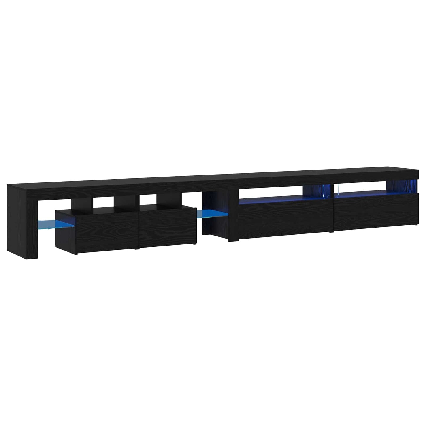 TV-Schränk 3 pcs Schwarz Eichen-Optik 290 x 36,5 x 40 cm