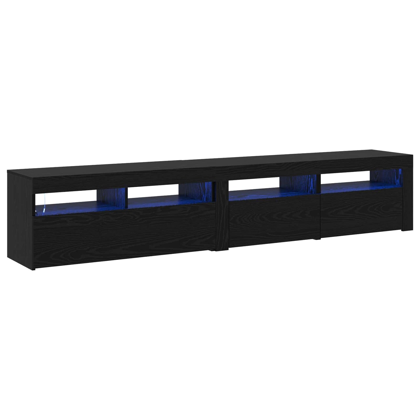 TV-Schränk 2 pcs Schwarz Eichen-Optik 210 x 35 x 40 cm