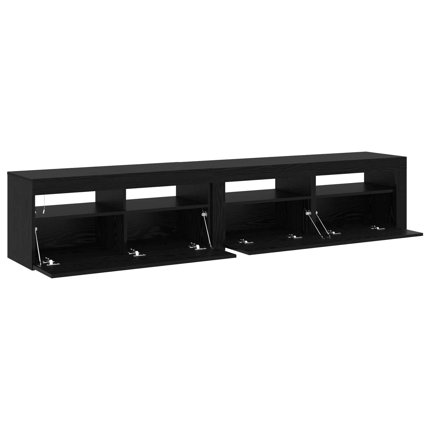 TV-Schränk 2 pcs Schwarz Eichen-Optik 210 x 35 x 40 cm