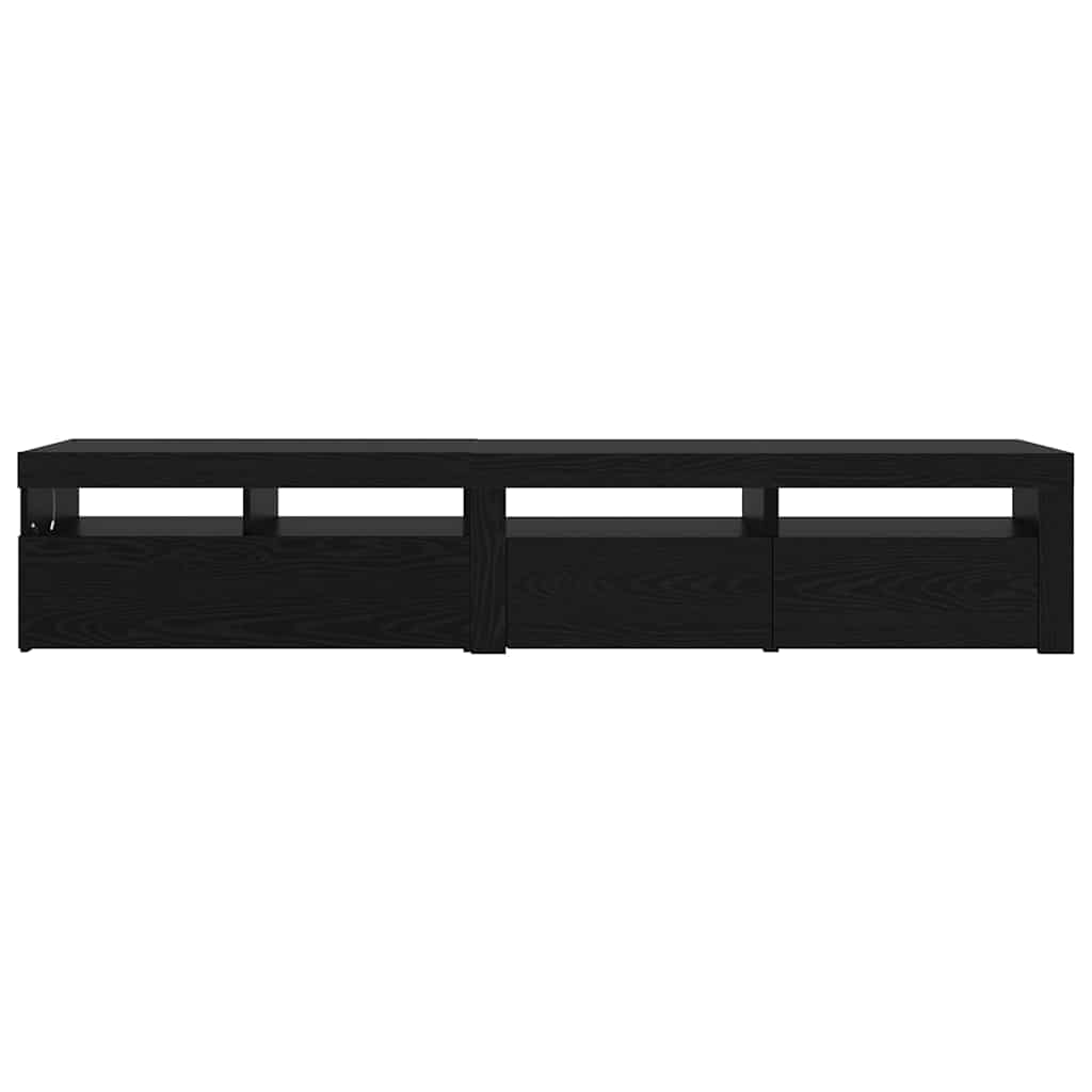 TV-Schränk 2 pcs Schwarz Eichen-Optik 210 x 35 x 40 cm