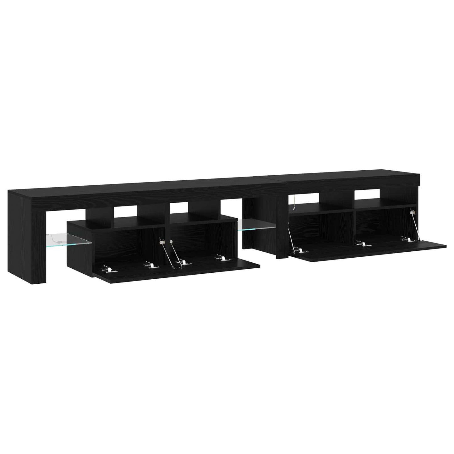 TV-Schränk 2 pcs Schwarz Eichen-Optik 230 x 36,5 x 40 cm