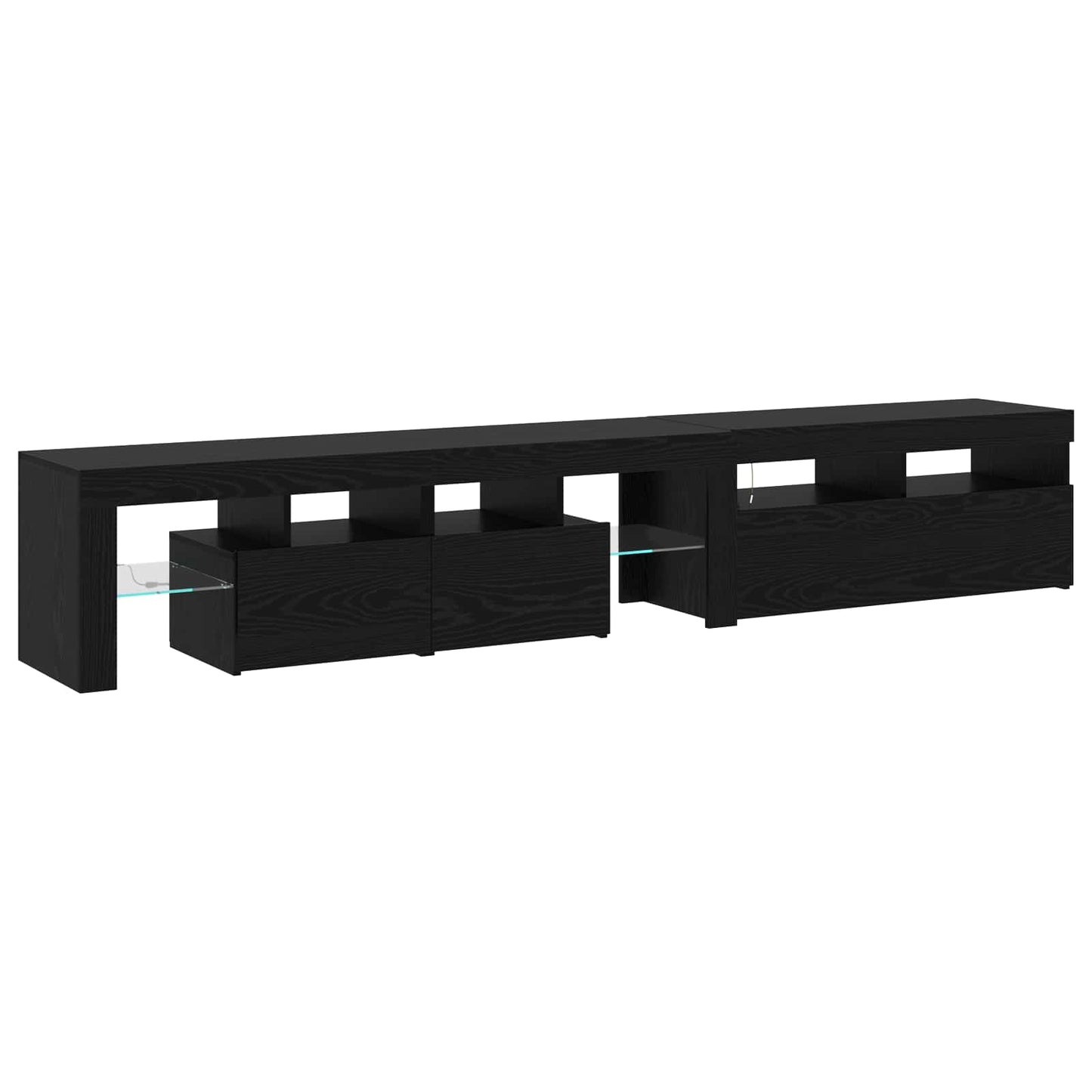 TV-Schränk 2 pcs Schwarz Eichen-Optik 230 x 36,5 x 40 cm