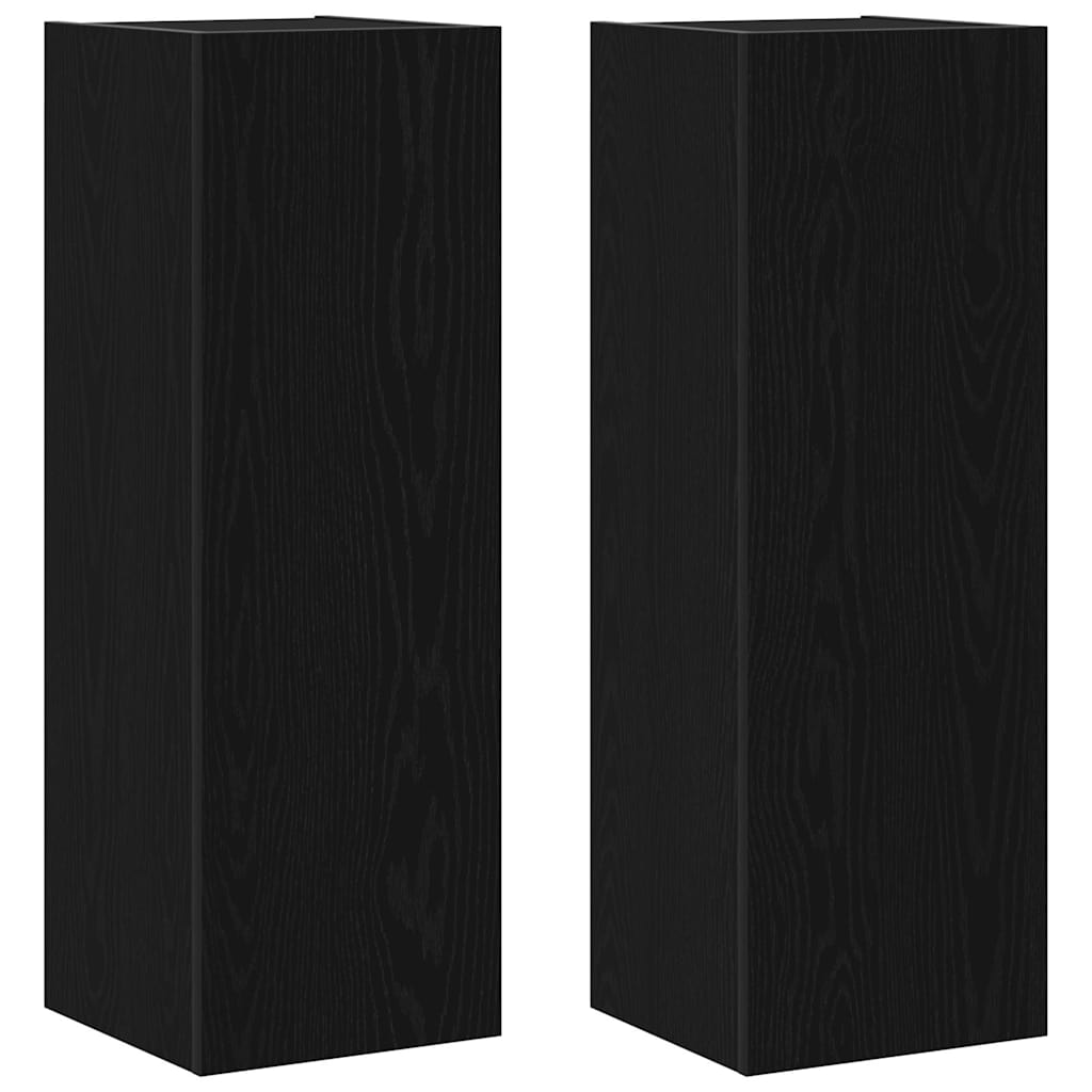 TV-Schrankset 8 pcs Schwarz Eichen-Optik 100 x 30 x 30 cm