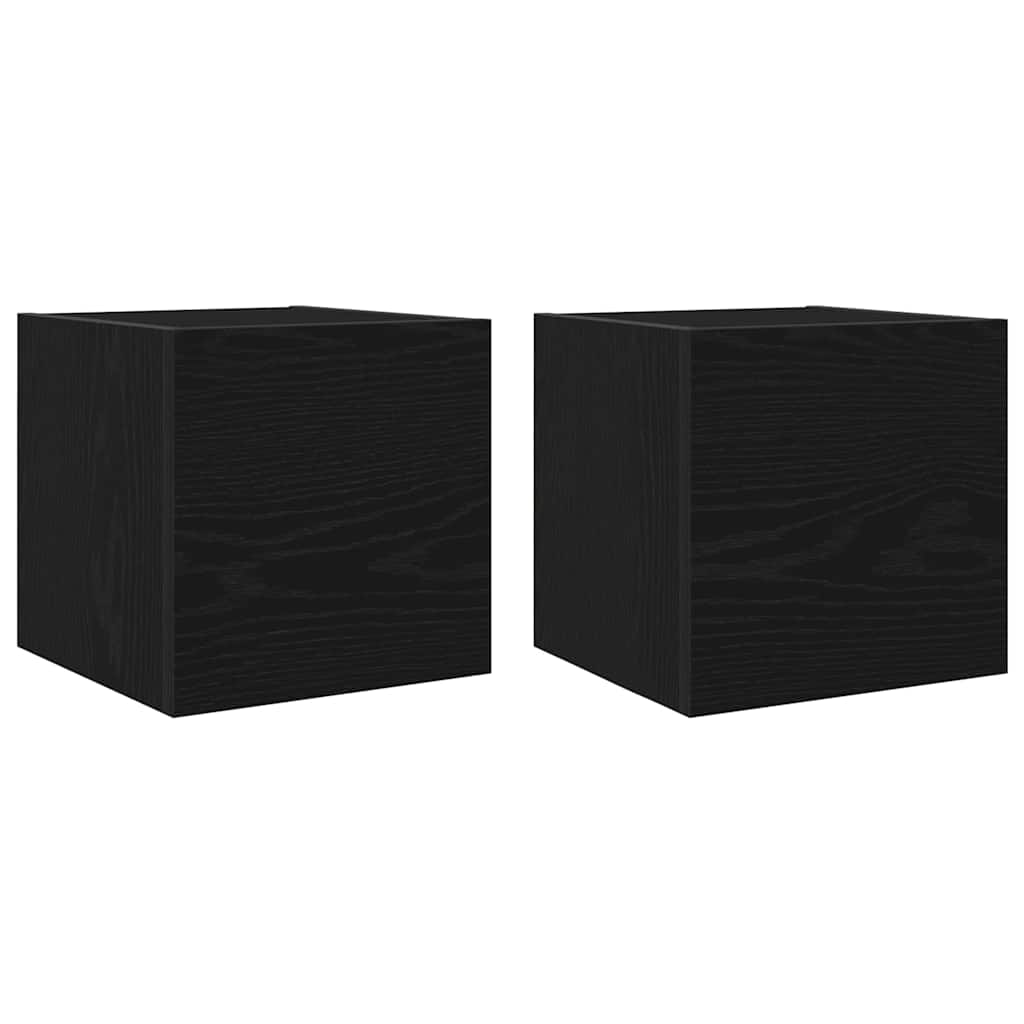 TV-Schrankset 8 pcs Schwarz Eichen-Optik Holzwerkstoff