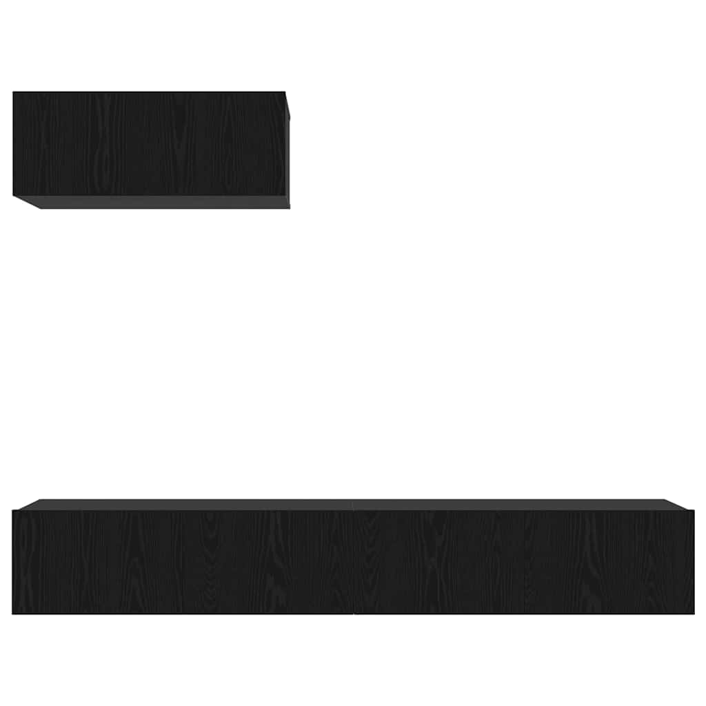 TV-Schrankset Wandmontiert 3 pcs Schwarze Eiche Holzwerkstoff