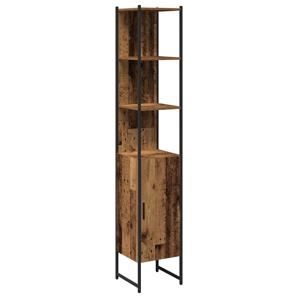 Badezimmermöbel Set mit Regal 3 pcs Altholz Holzwerkstoff