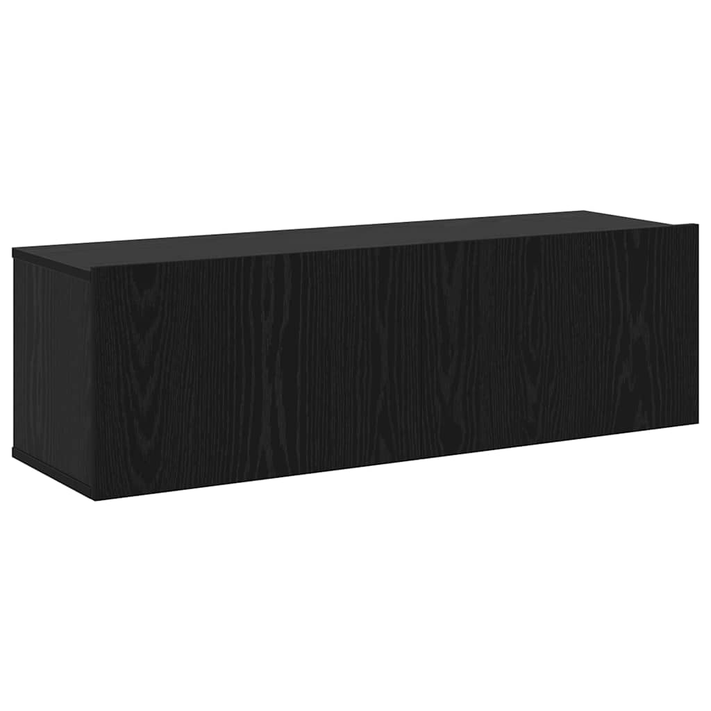 TV-Schrankset 4 pcs Schwarz Eichen-Optik Holzwerkstoff