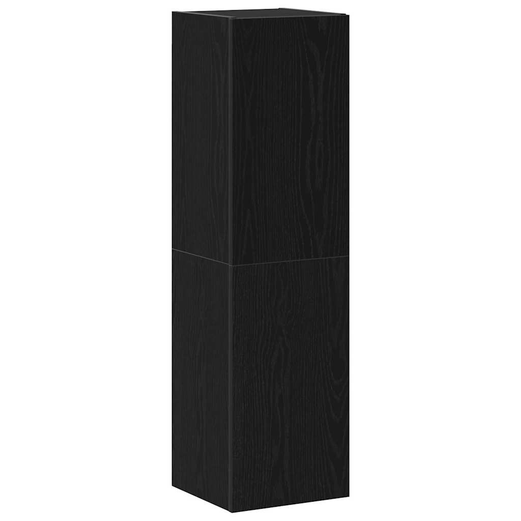 TV-Schrankset 4 pcs Schwarz Eichen-Optik Holzwerkstoff