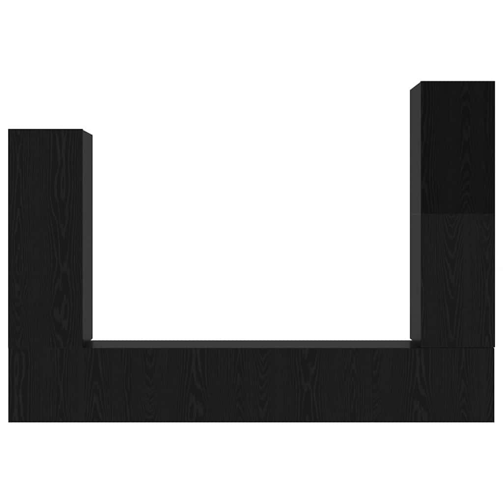 TV-Schrankset 4 pcs Schwarz Eichen-Optik Holzwerkstoff