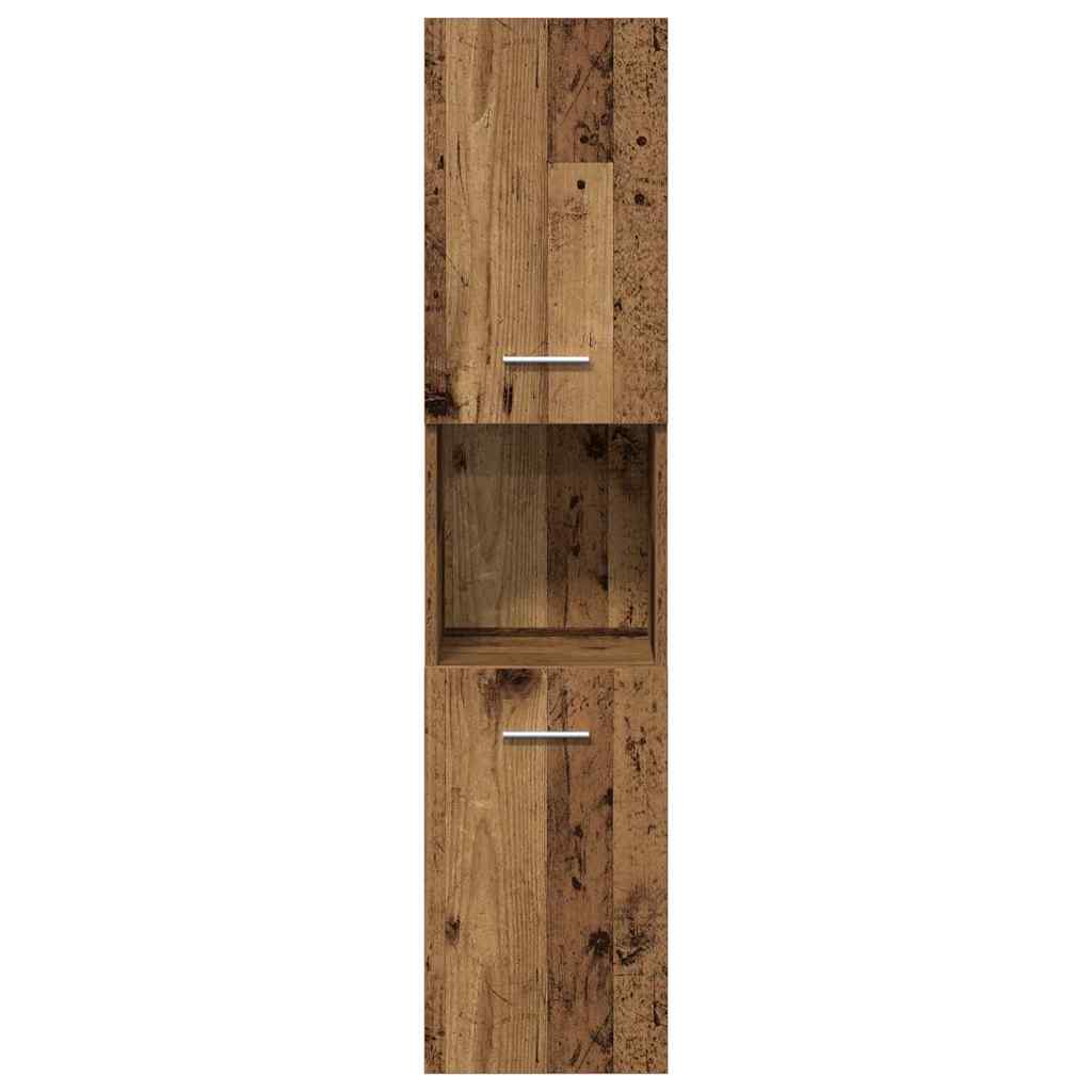 Badezimmermöbel-Set mit Regal mit Tür 5 pcs Braun Holzwerkstoff