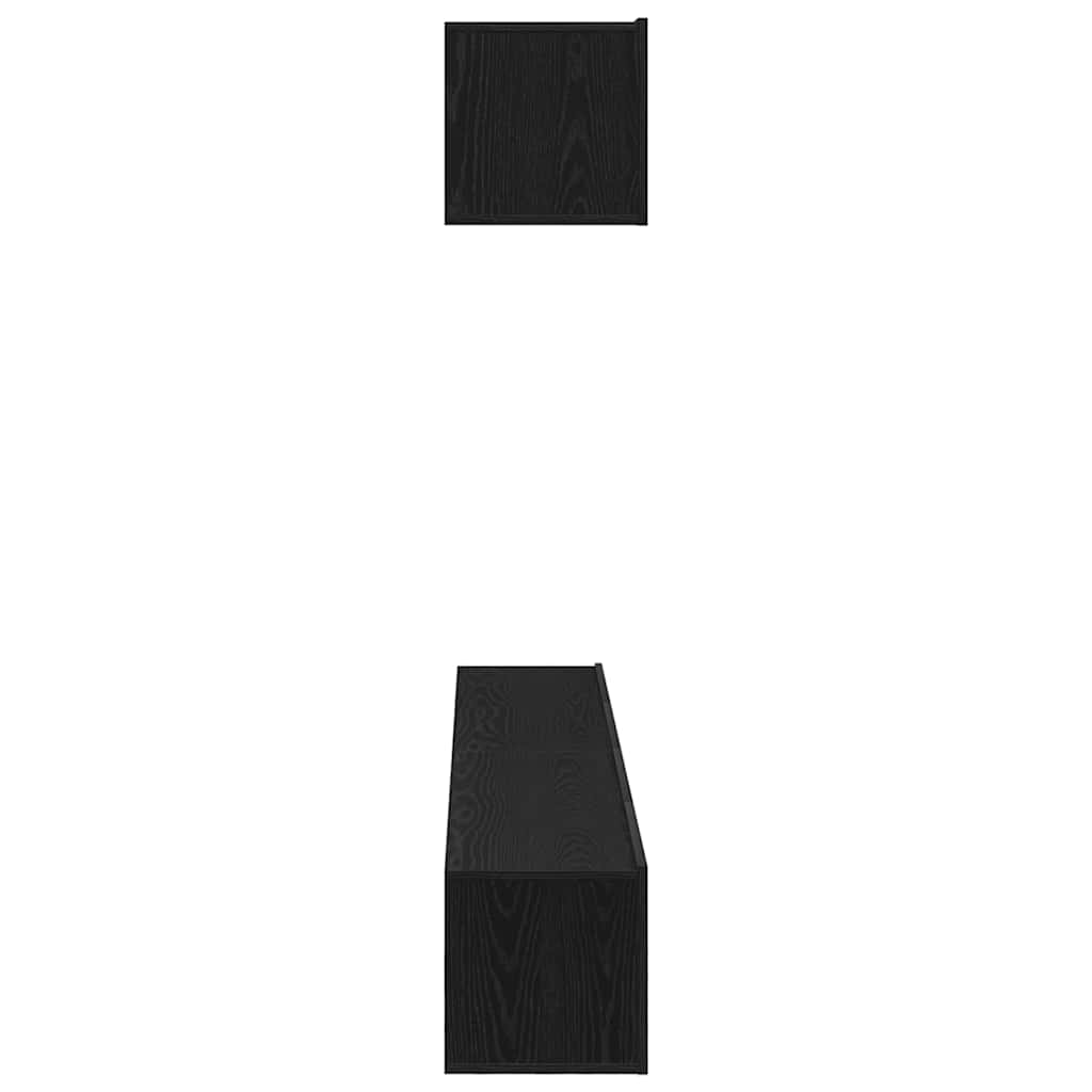 TV-Schrankset 4 pcs Schwarz Eichen-Optik 100 x 30 x 30 cm