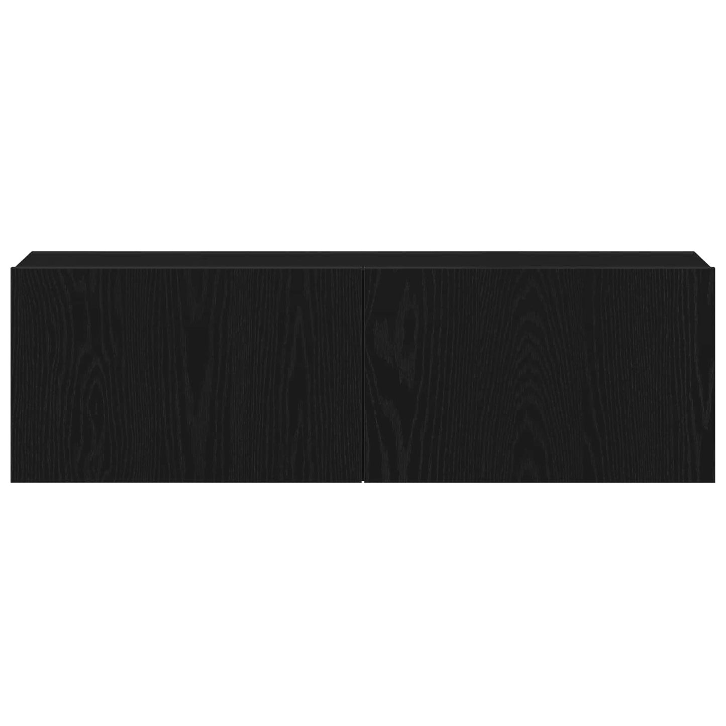 TV-Schrankset 4 pcs Schwarz Eichen-Optik 130,5 x 30 x 140 cm