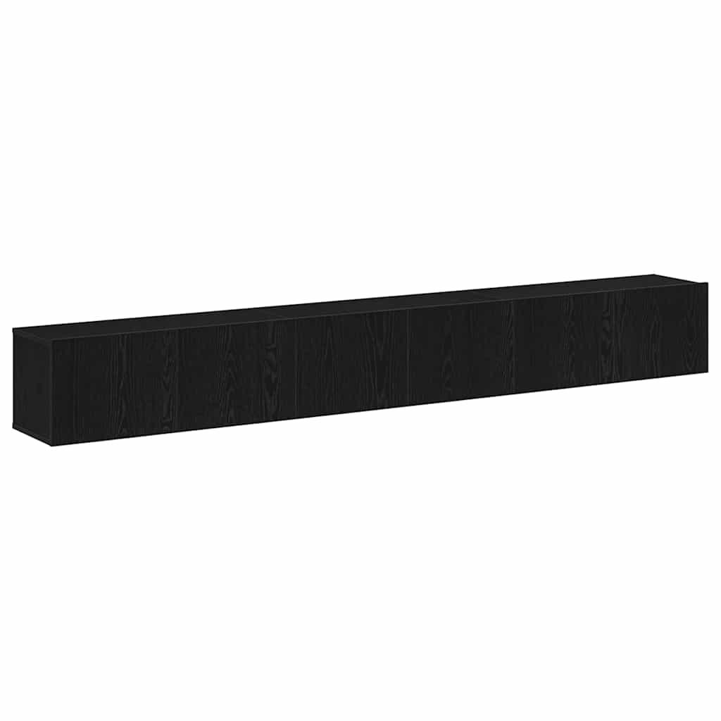 TV-Schrankset 3 pcs Schwarz Eichen-Optik 80 x 30 x 30 cm
