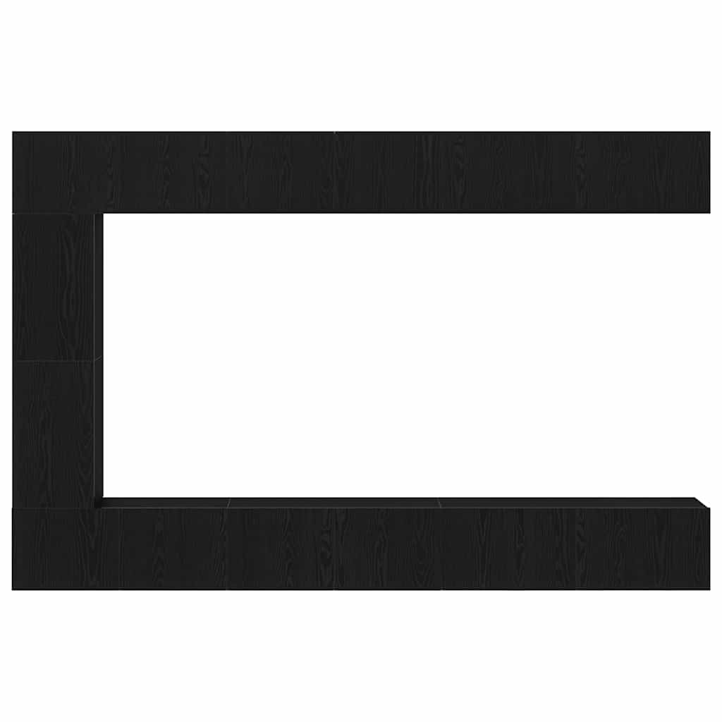 TV-Schrankset 9 pcs Schwarz Eichen-Optik Holzwerkstoff