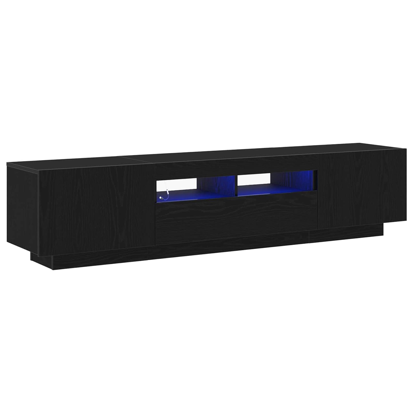 TV-Schrankset 2 pcs Schwarz 180 x 35 x 40 cm Holzwerkstoff