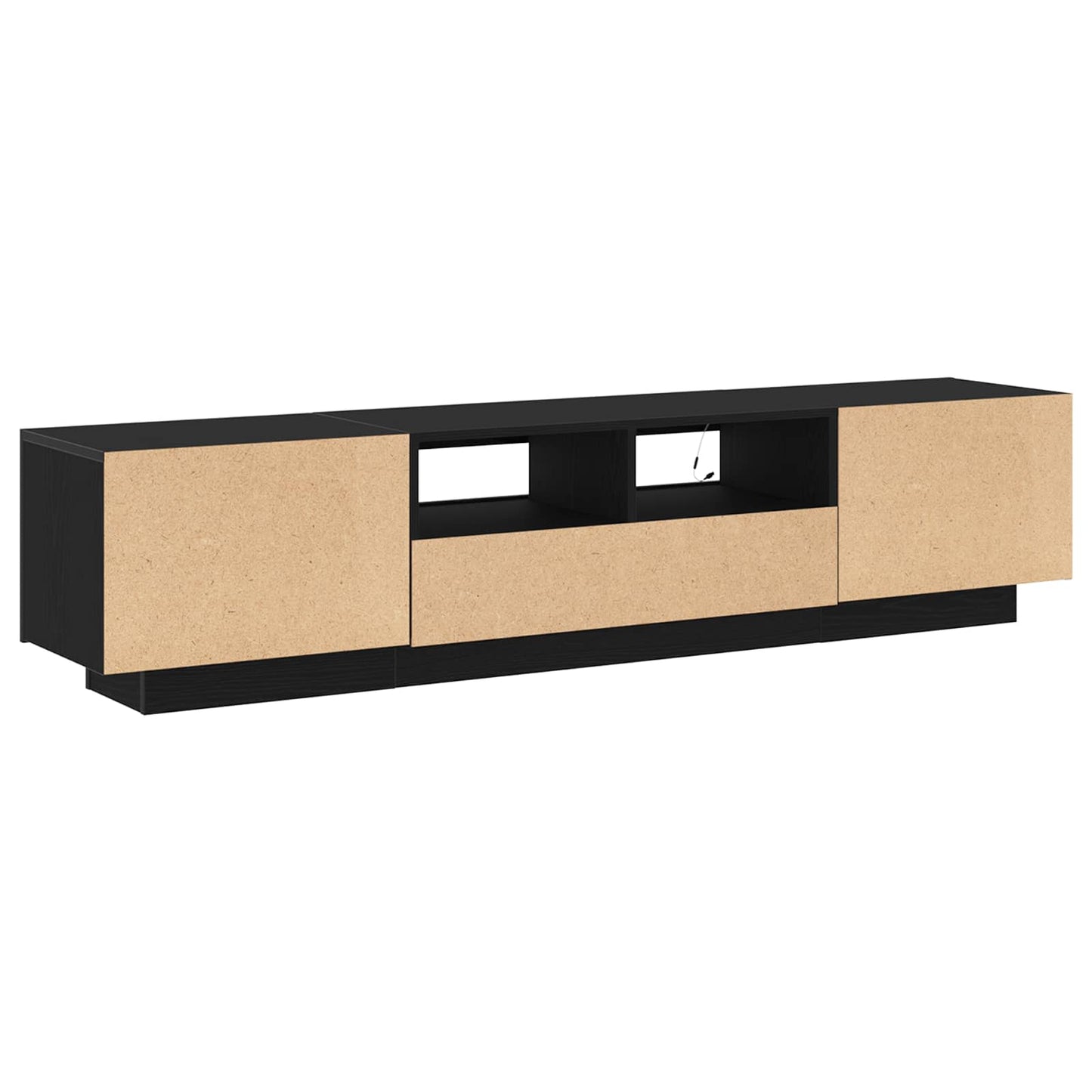 TV-Schrankset 2 pcs Schwarz 180 x 35 x 40 cm Holzwerkstoff