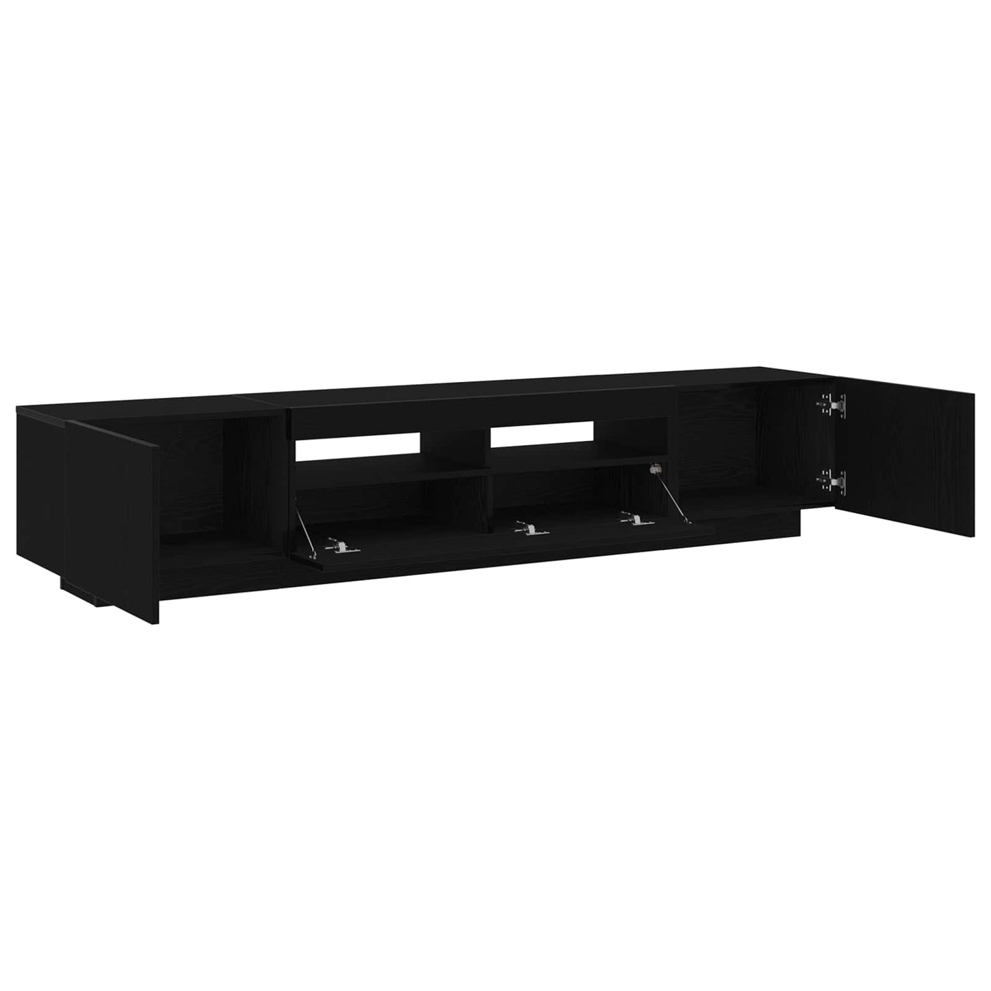 TV-Schrankset 2 pcs Schwarz 200 x 35 x 40 cm Holzwerkstoff