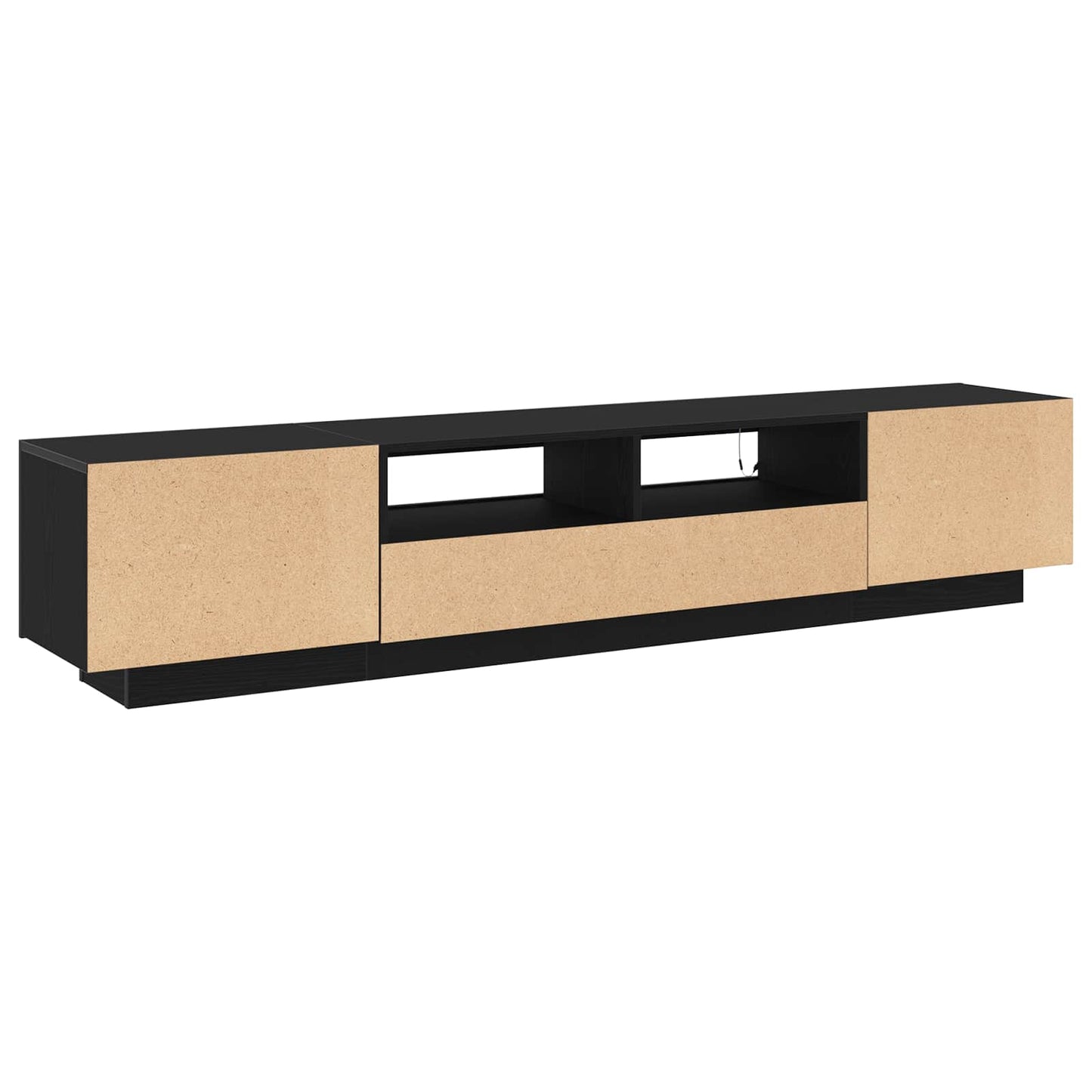 TV-Schrankset 2 pcs Schwarz 200 x 35 x 40 cm Holzwerkstoff