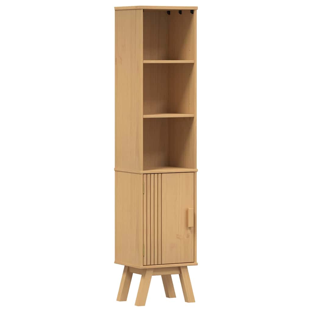 Badezimmermöbel-Set mit Regal 4 pcs Braun Massivholz Kiefer