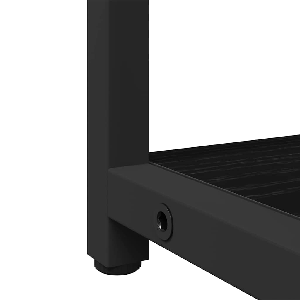 Badezimmermöbel-Set mit Regal 3 pcs Schwarz Holzwerkstoff