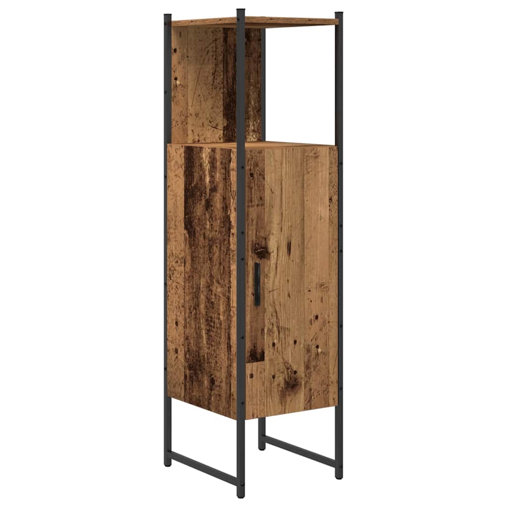 Badezimmermöbel-Set mit Regal mit Tür 3 pcs Braun Holzwerkstoff