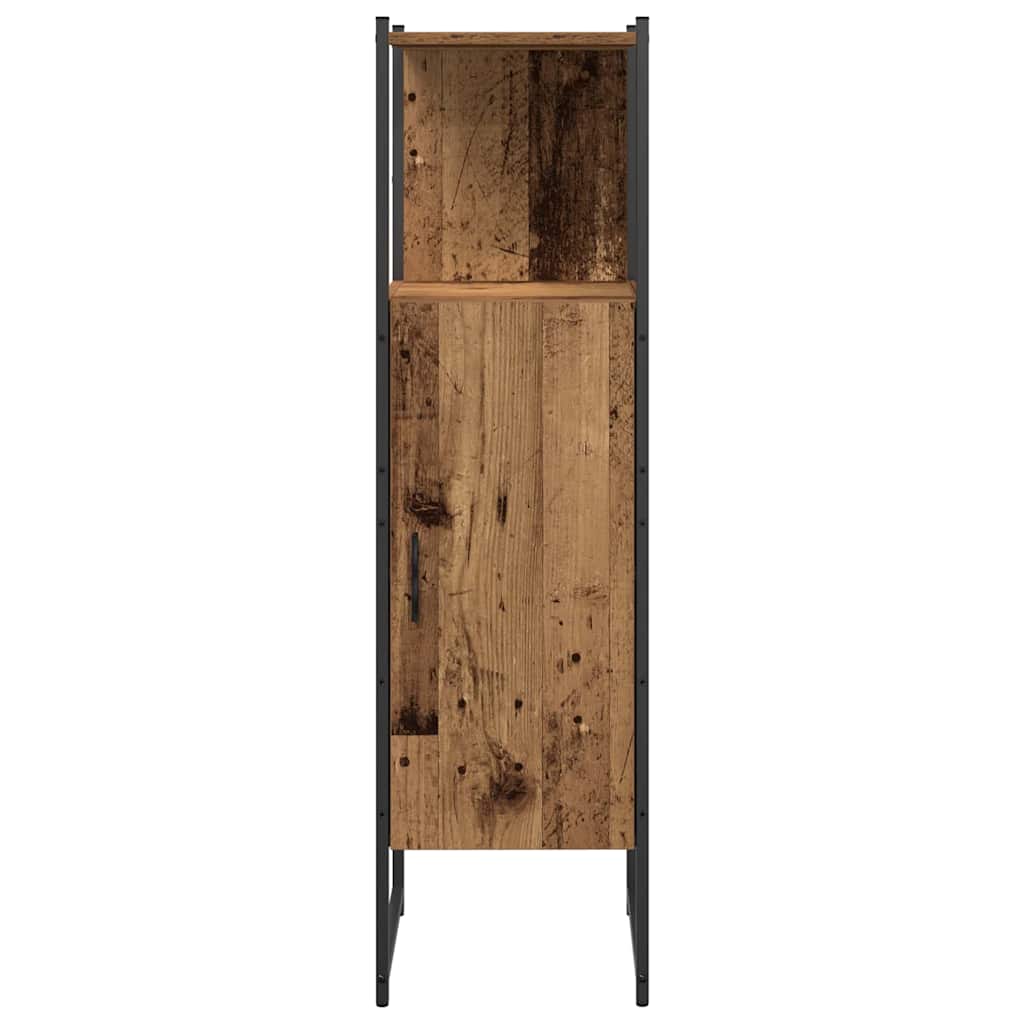 Badezimmermöbel-Set mit Regal mit Tür 3 pcs Braun Holzwerkstoff