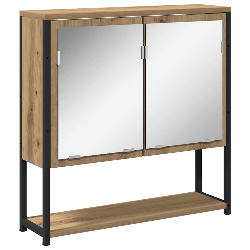 Badezimmermöbel-Set mit Regal 3 pcs Artisan-Eiche Holzwerkstoff