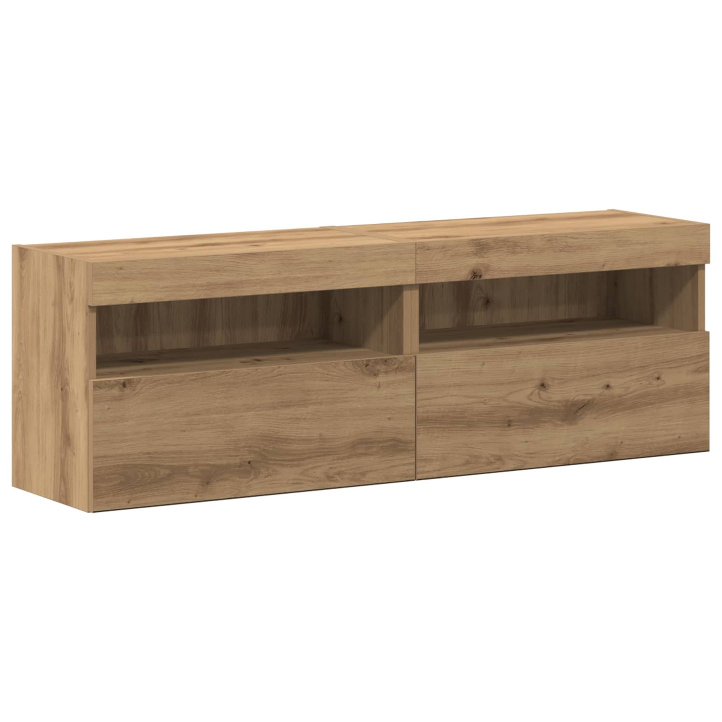 TV-Schrankset Wandmontiert 6 pcs Artisan-Eiche Holzwerkstoff