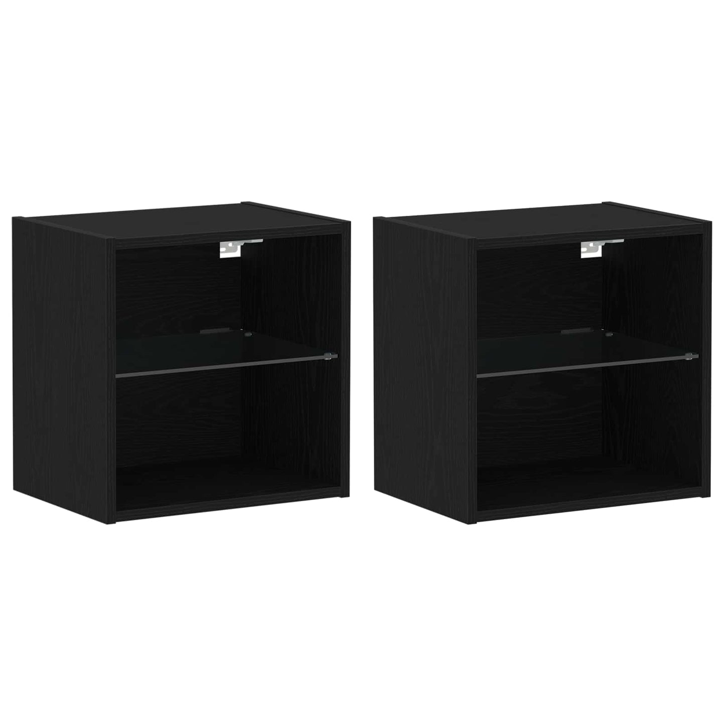 TV-Schrankset 8 pcs Schwarz Eichen-Optik Holzwerkstoff