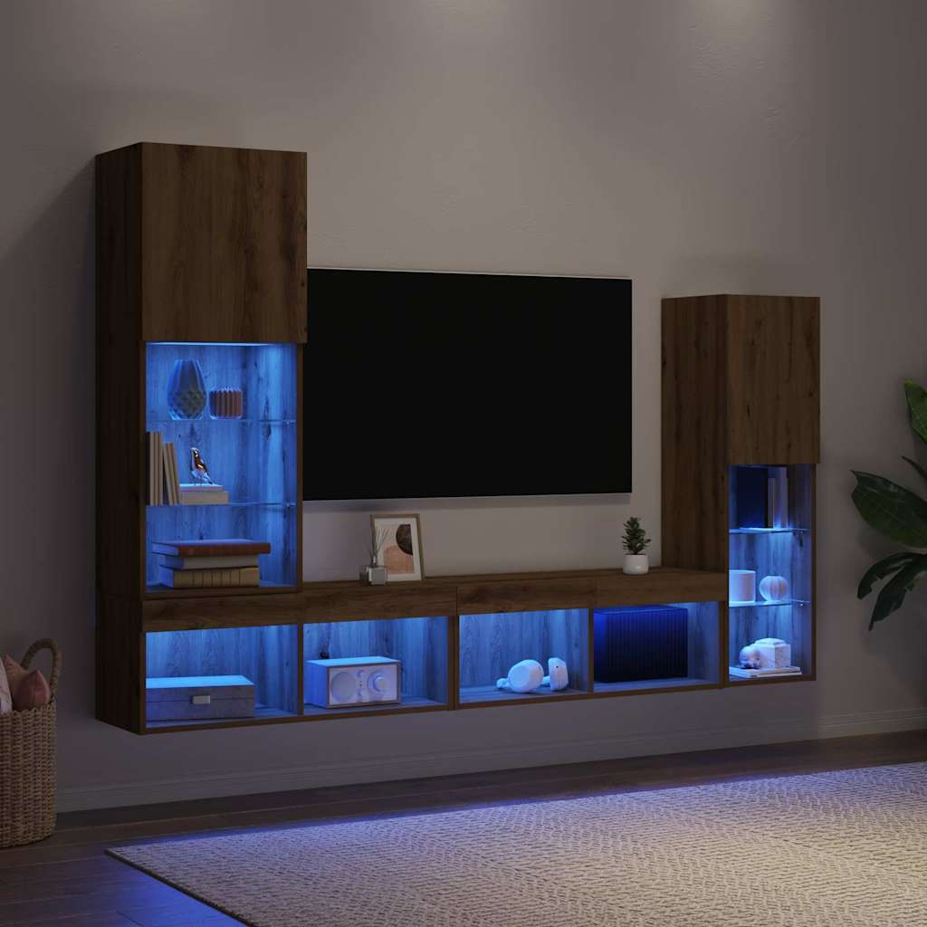 TV-Schränk 4 pcs Artisan-Eiche Holzwerkstoff