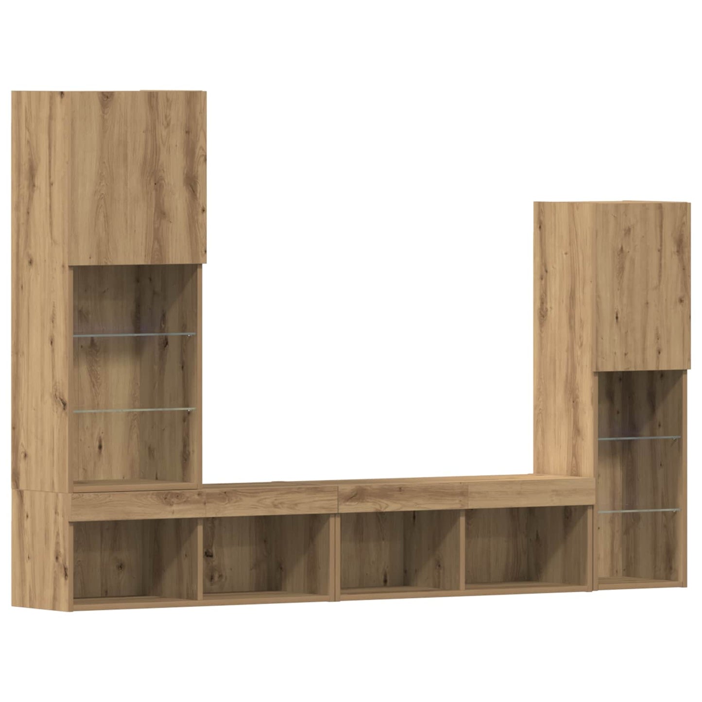 TV-Schränk 4 pcs Artisan-Eiche Holzwerkstoff