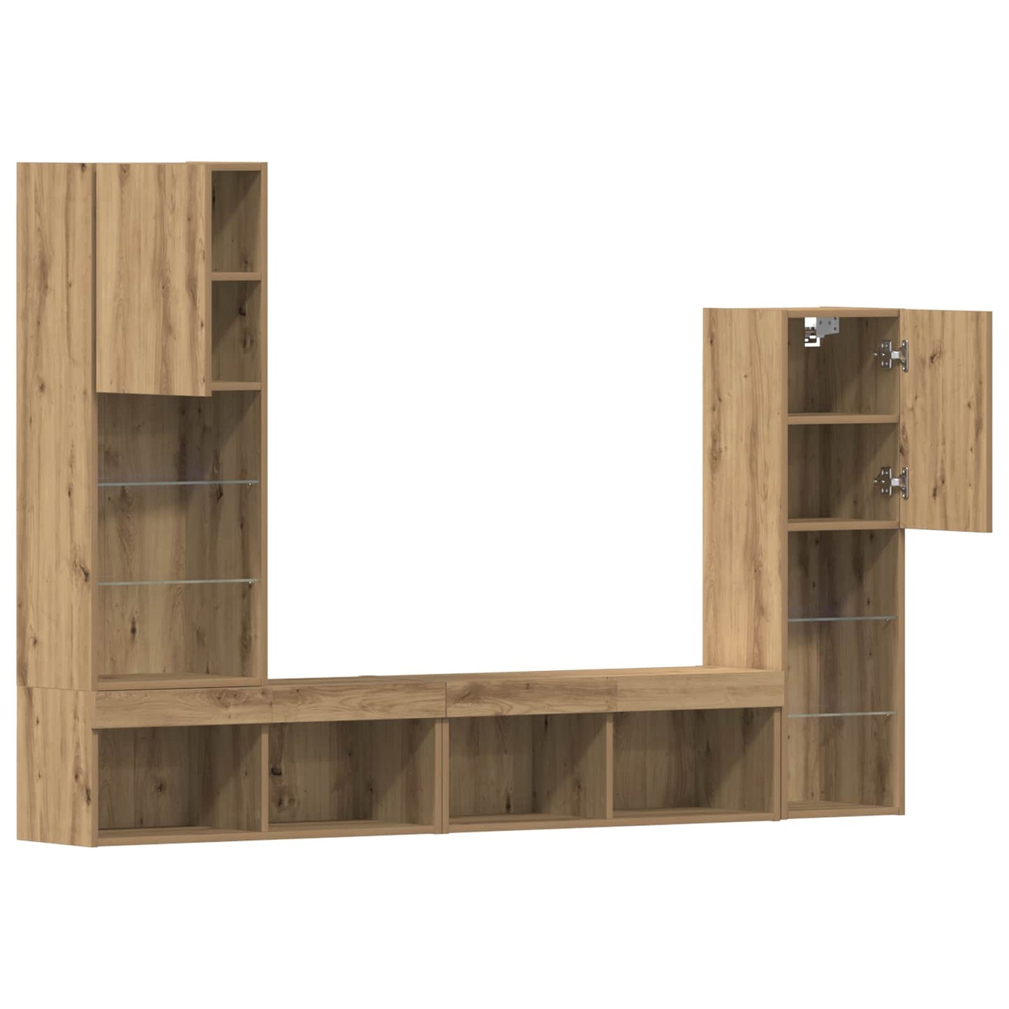 TV-Schränk 4 pcs Artisan-Eiche Holzwerkstoff