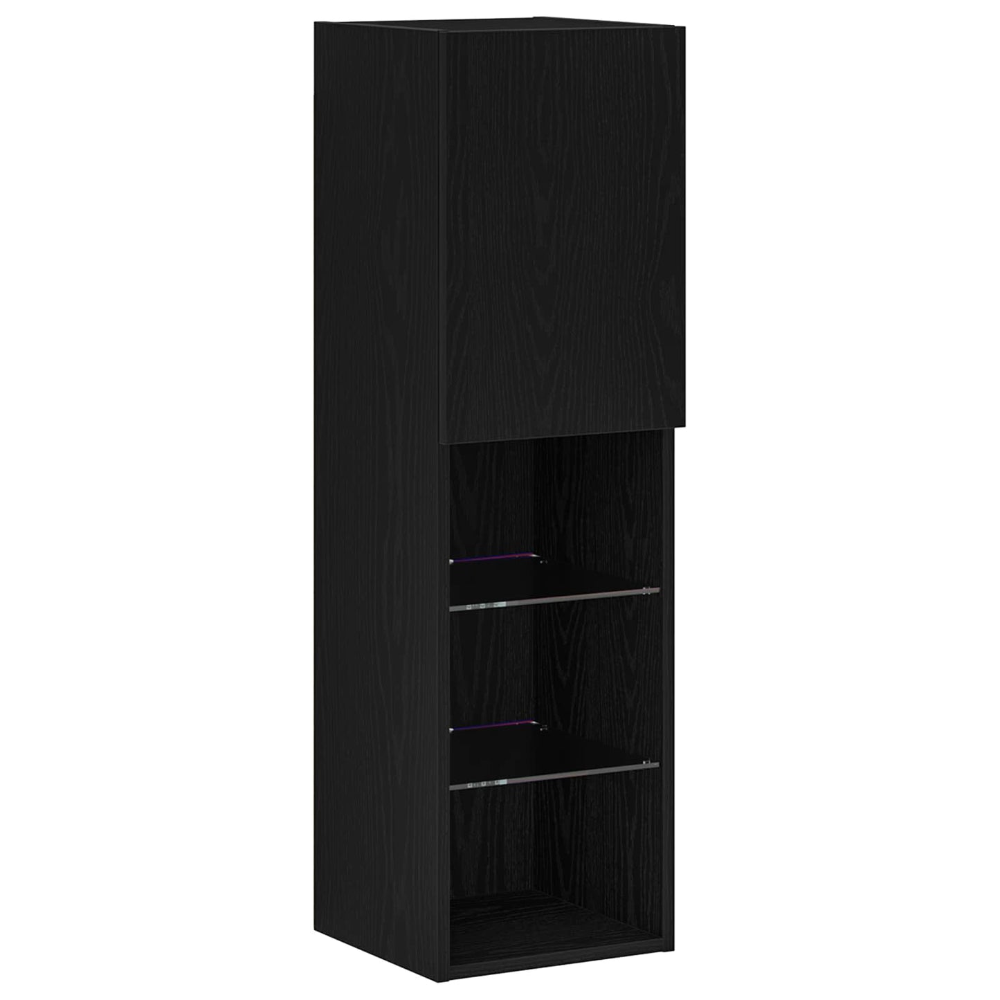 TV-Schränk 4 pcs Schwarz Eichen-Optik Holzwerkstoff