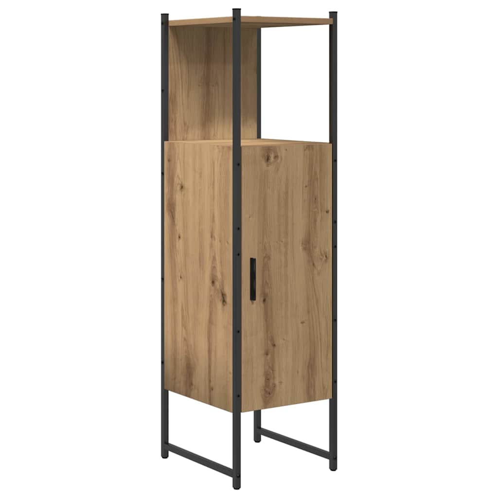 Badezimmermöbel-Set mit Regal mit Tür 4 pcs Braun Holzwerkstoff
