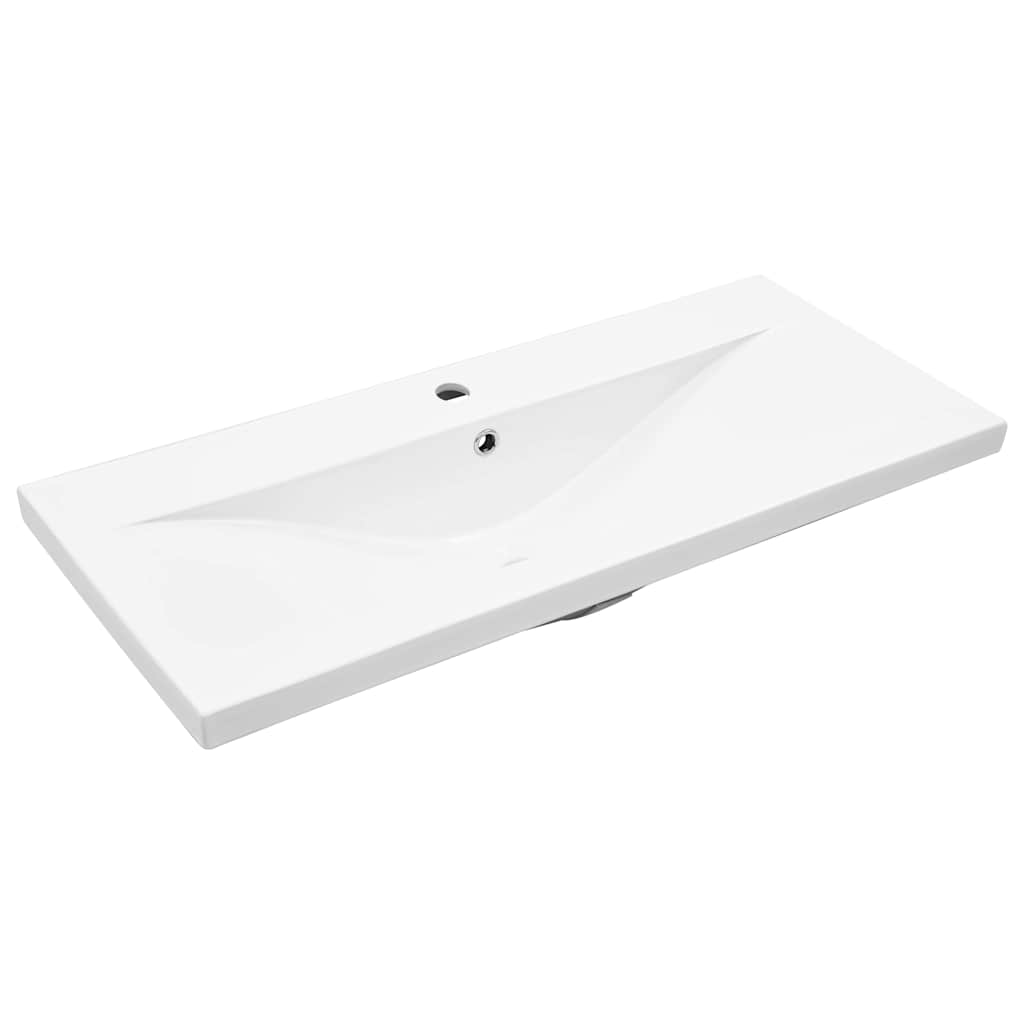 Badezimmermöbel-Set 5 pcs Schwarz Eichen-Optik Holzwerkstoff