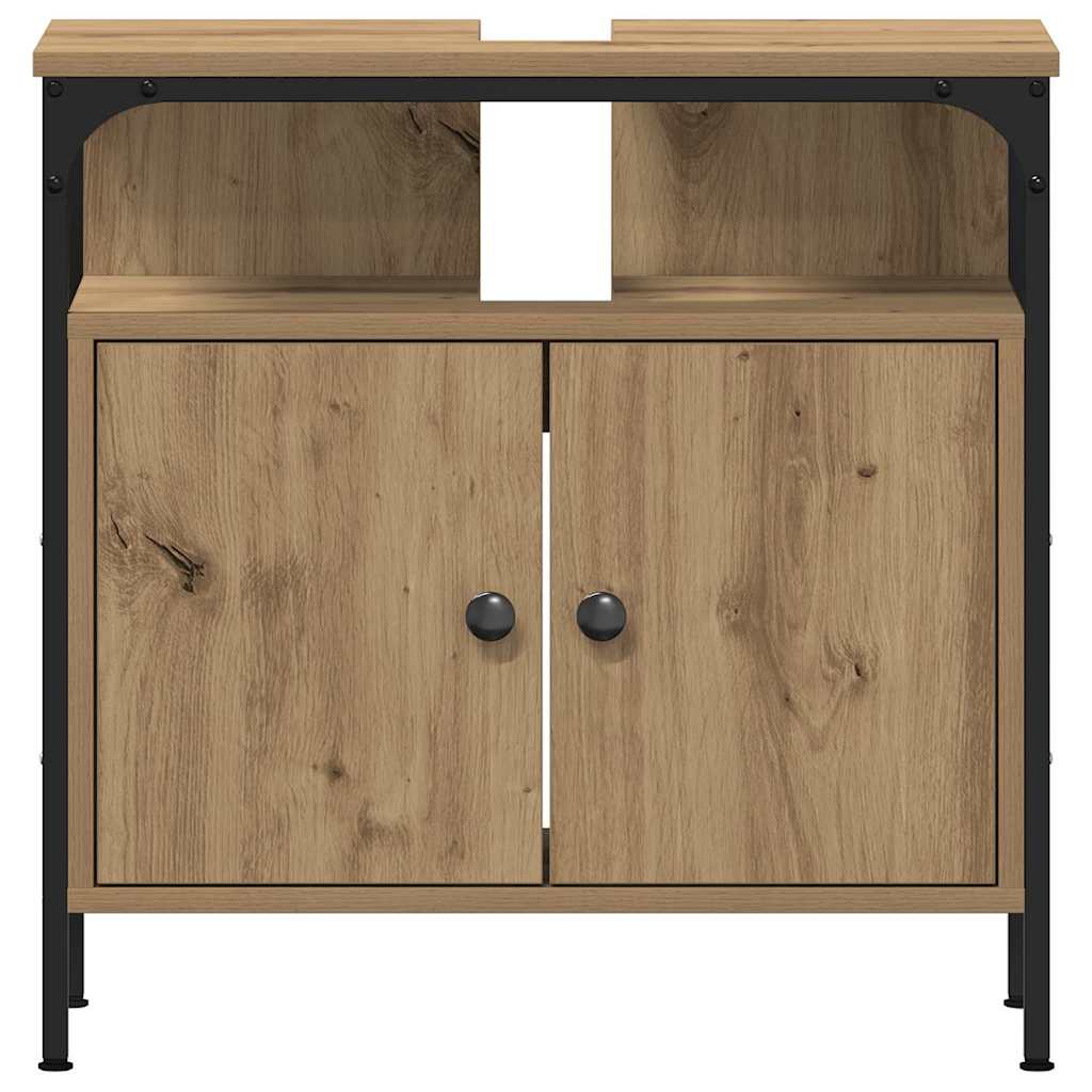 Badezimmermöbel-Set mit Regal 4 pcs Artisan-Eiche Holzwerkstoff