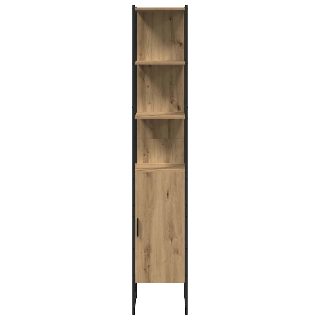 Badezimmermöbel-Set mit Regal 4 pcs Artisan-Eiche Holzwerkstoff