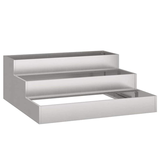 Garten-Pflanzgefäß Silber 90 x 90 x 35 cm Edelstahl