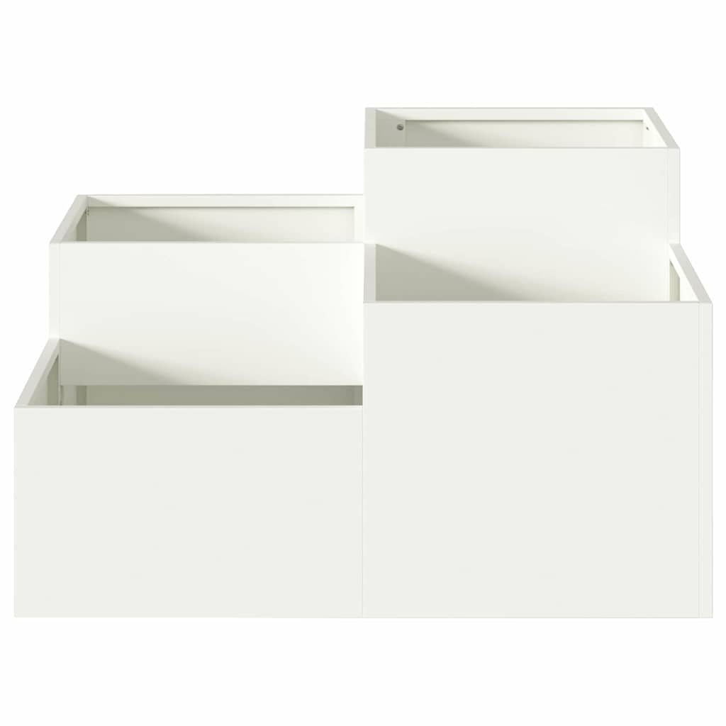Gartenblumentopf Weiß 100 x 100 x 48 cm Stahl