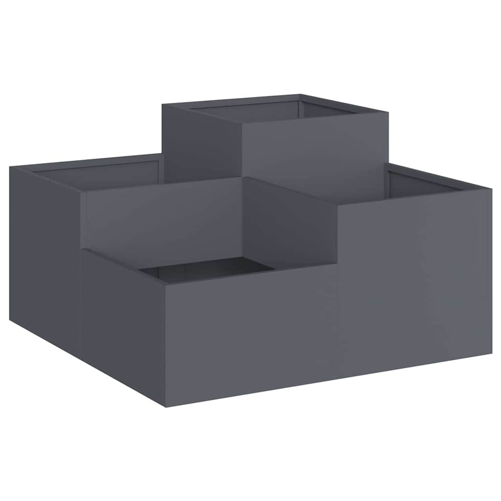 Gartenblumentopf Anthrazit 100 x 100 x 48 cm Stahl