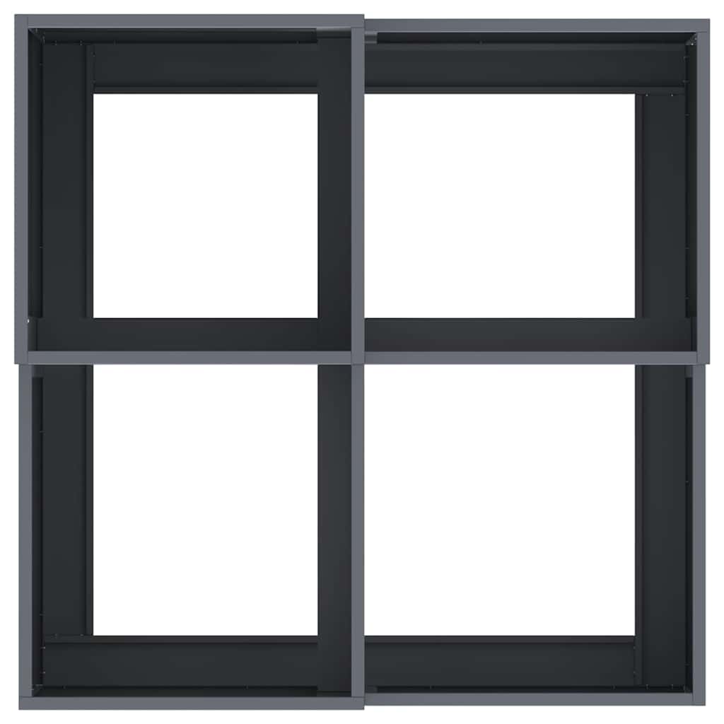 Gartenblumentopf Anthrazit 100 x 100 x 48 cm Stahl