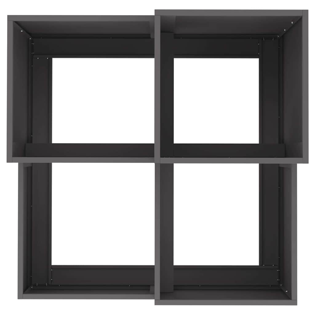 Gartenblumentopf Schwarz 80 x 80 x 60 cm Stahl
