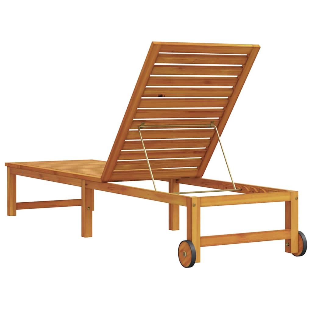 Sonnenliege Braun 202 x 53 x 89 cm Massivholz Akazie
