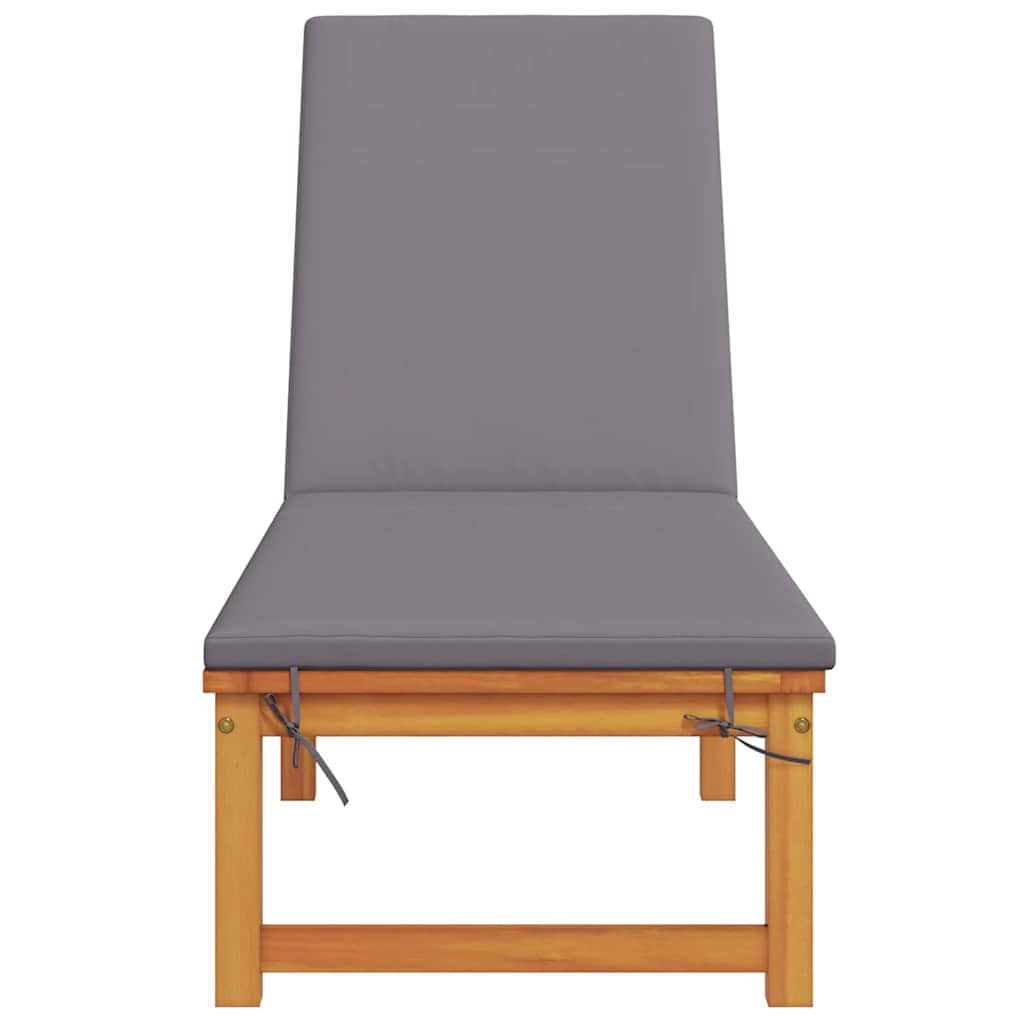 Sonnenliege Braun 202 x 53 x 89 cm Massivholz Akazie