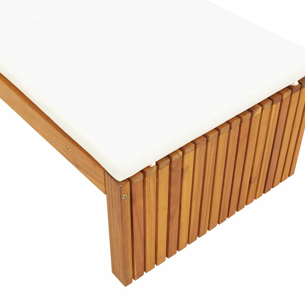 Sonnenliege Öl-Natur 200 x 55 x 94 cm Massivholz Akazie
