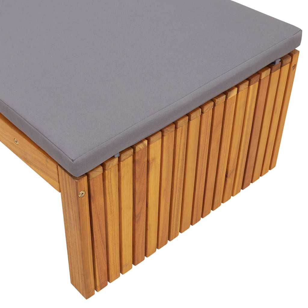 Sonnenliege Öl-Natur 200 x 55 x 94 cm Massivholz Akazie