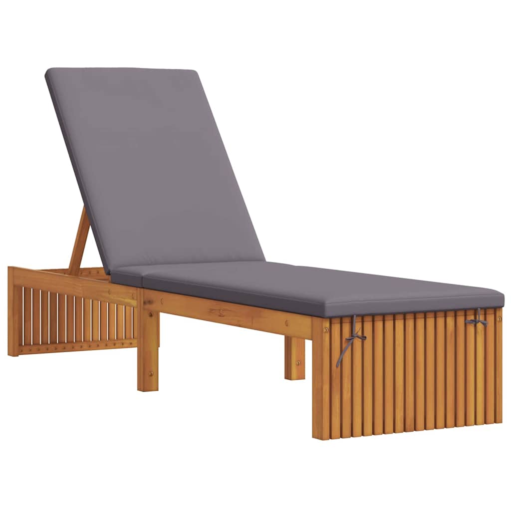 Sonnenliege Öl-Natur 200 x 55 x 94 cm Massivholz Akazie