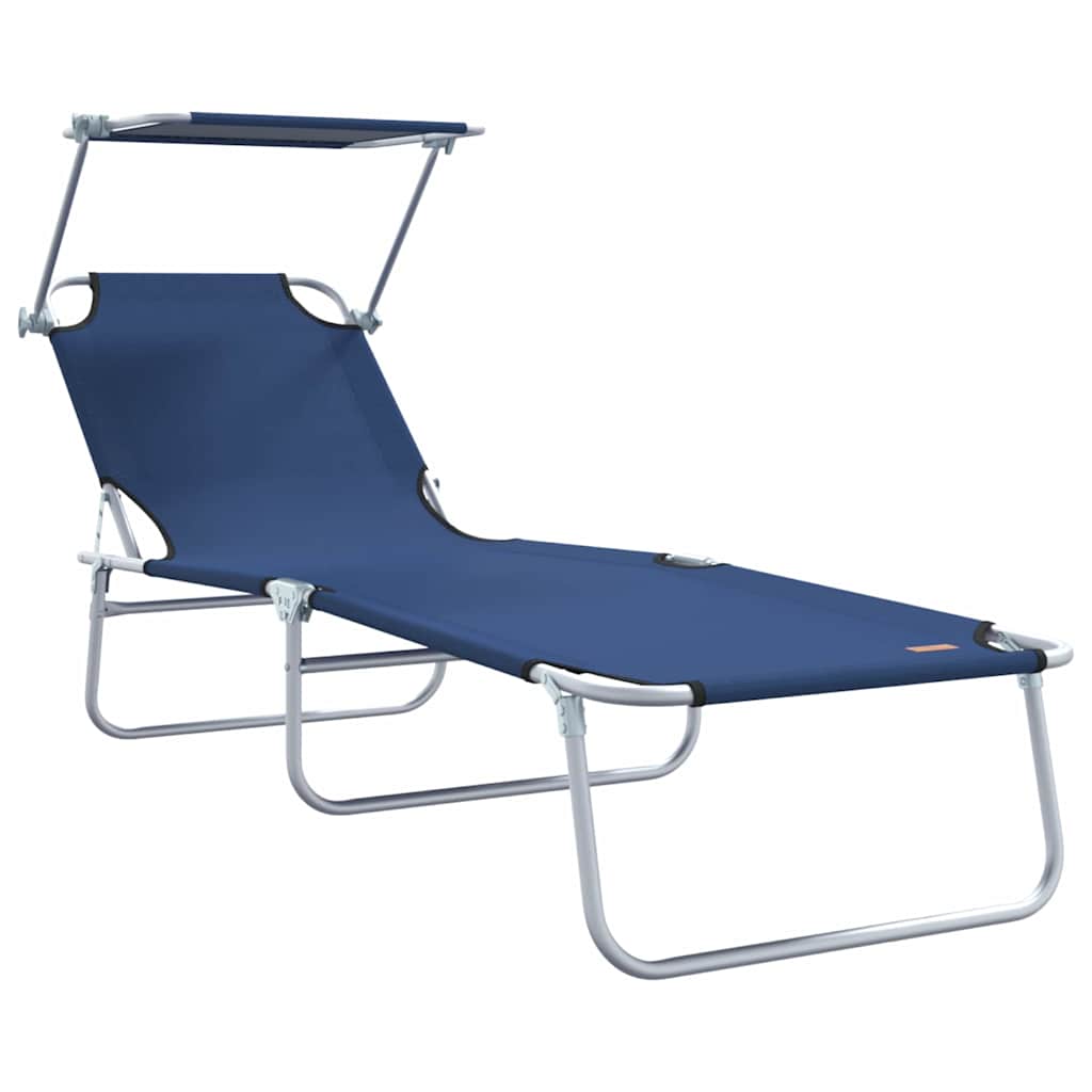 Sonnenliege 2 pcs Blau 58 x 188 x 77cm Polyester
