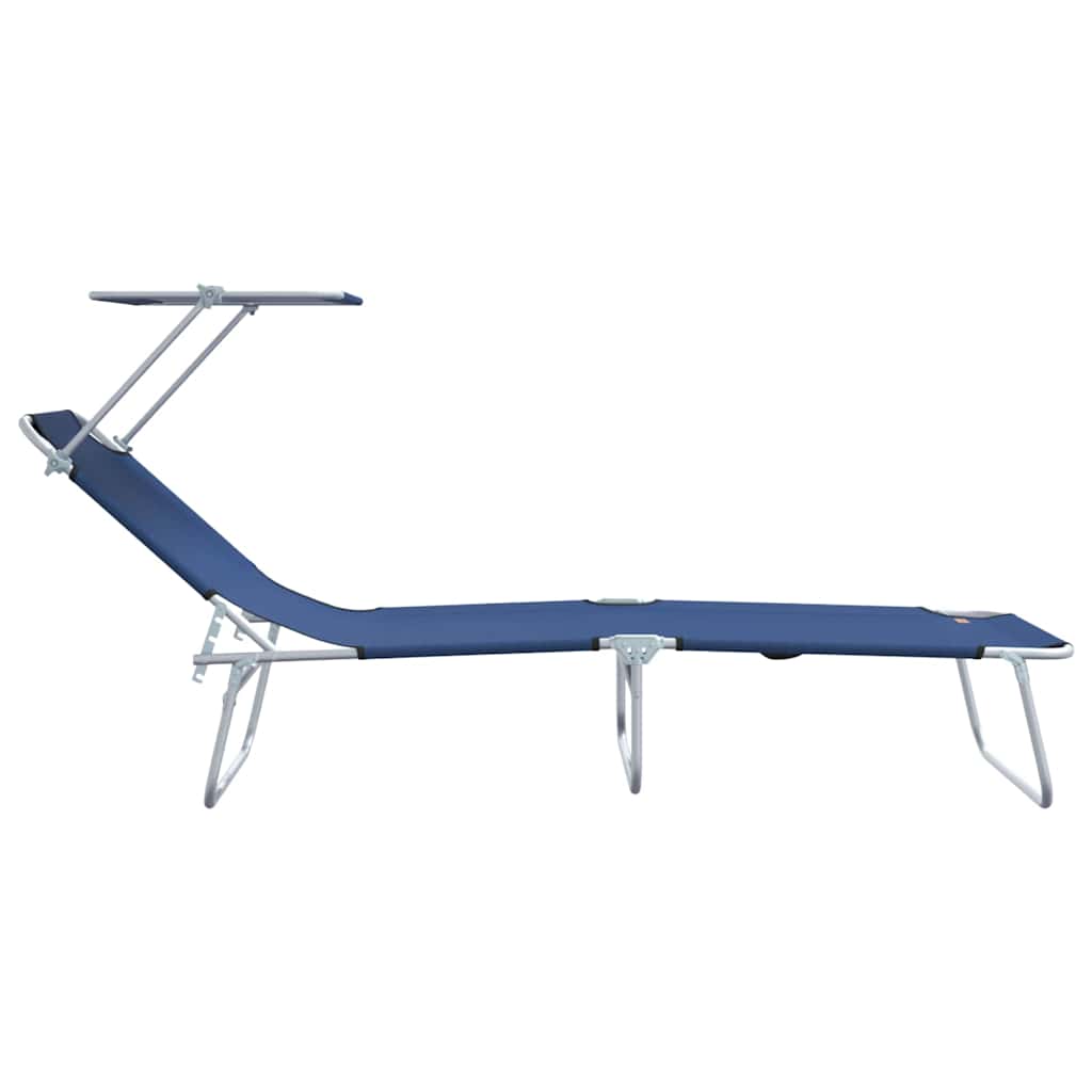 Sonnenliege 2 pcs Blau 58 x 188 x 77cm Polyester